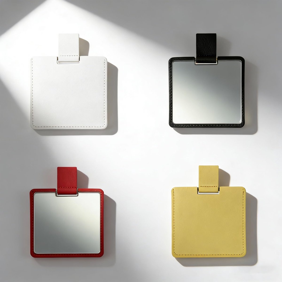 SolidKeus - 4 Stuks Draagbare Make-up Spiegels voor Thuis en Onderweg