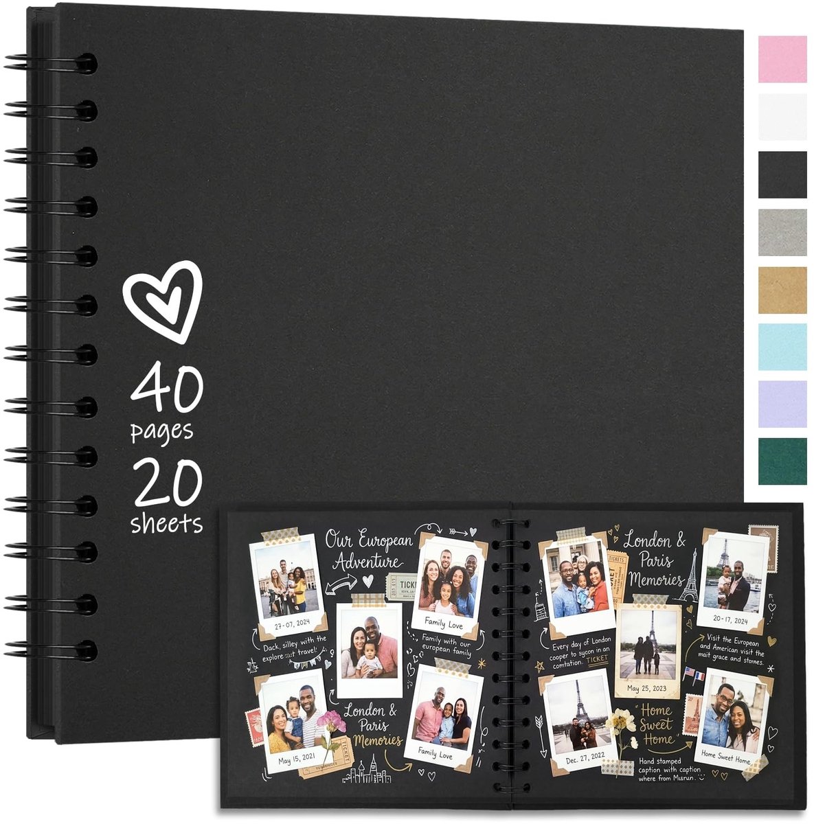 SolidKeus - DIY Fotoalbum met 40 Pagina's en Hard Cover