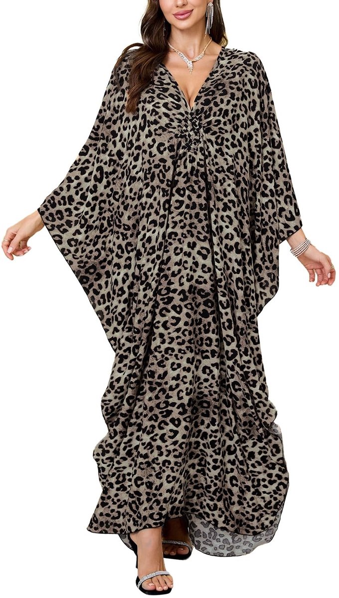 SolidKeus - Dames Maxi Kaftan voor Strand en Zwembad