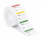 Diepvriesetiketten 250 Stuks - Beschrijfbare Koelkast Stickers - Datumlabels voor Voedselopslag - Verwijderbare Etiketten voor Diepvries en Keuken - 2.5 x 5 cm