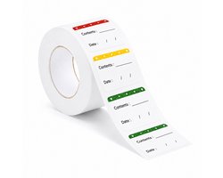 Diepvriesetiketten 250 Stuks - Beschrijfbare Koelkast Stickers - Datumlabels voor Voedselopslag - Verwijderbare Etiketten voor Diepvries en Keuken - 2.5 x 5 cm