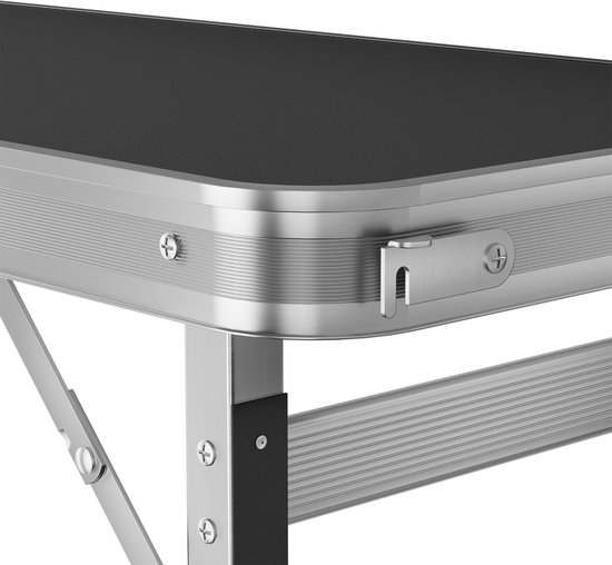 Opvouwbare beursbalie 196 X 38 X 85 cm van aluminium met MDF tafelblad en draagtas - presentatietafel voor beurzen, markten en evenementen — afbeelding 2