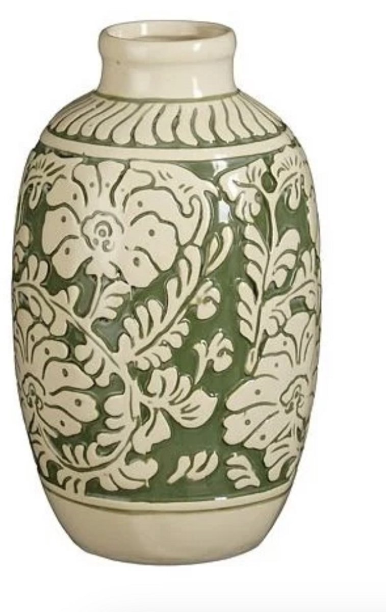 Mica Decorations Aylin - Vaas - Keramiek - Groen