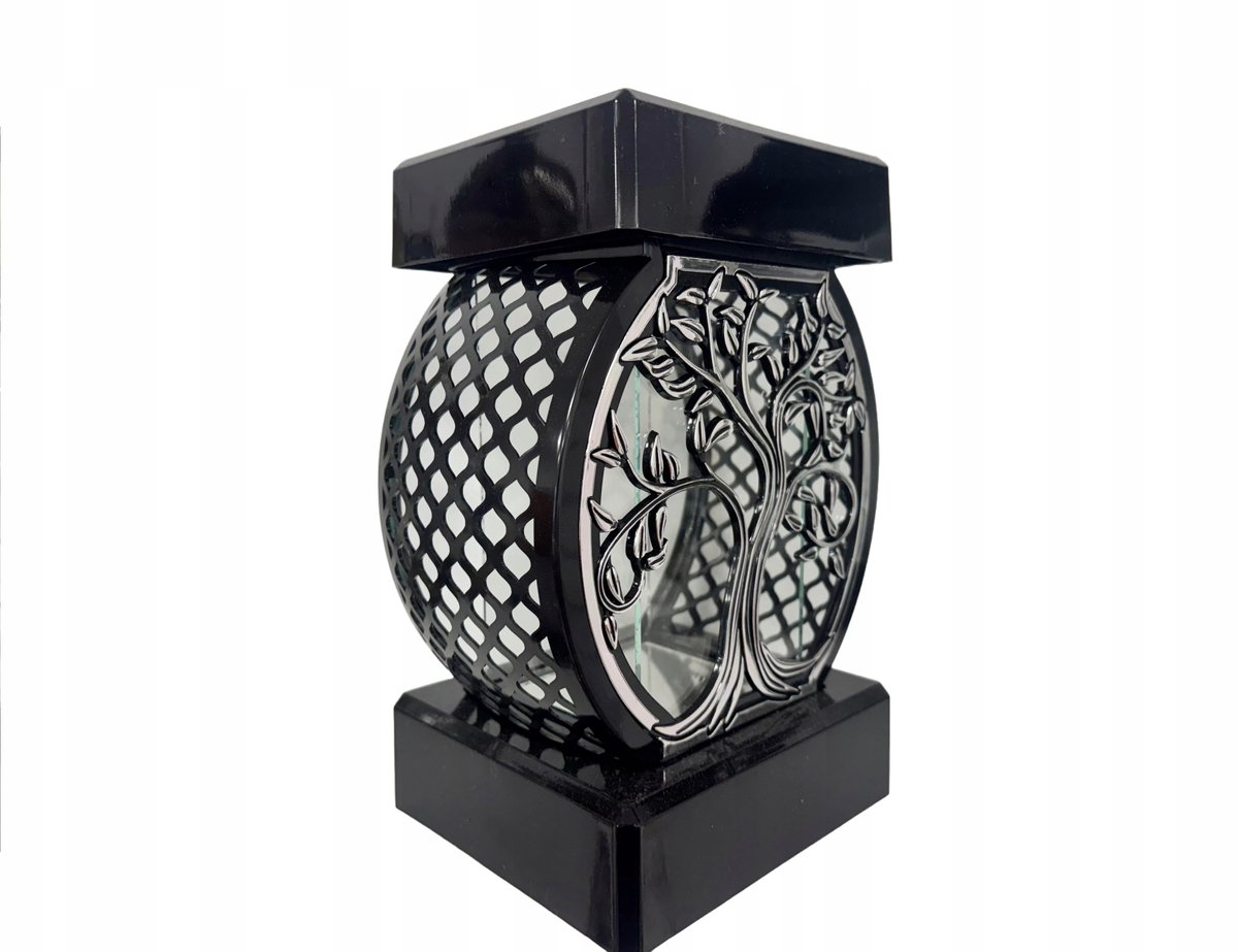 Grote Rotan Lantaarn Znicz - Zilver/Zwart - Modern Design