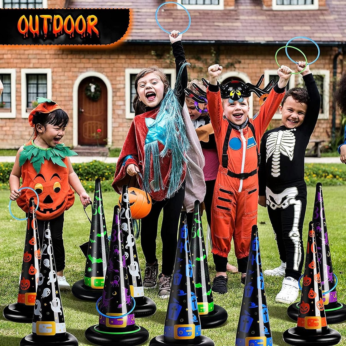 Set ringwerpspel, leuk zwembadspeelgoed voor kinderen, ringwerpspel kinderen, outdoor, ideaal voor familie, zwembad, Hawaï, feestaccessoires, zomerfeest, tuinspel, feestrekwisieten