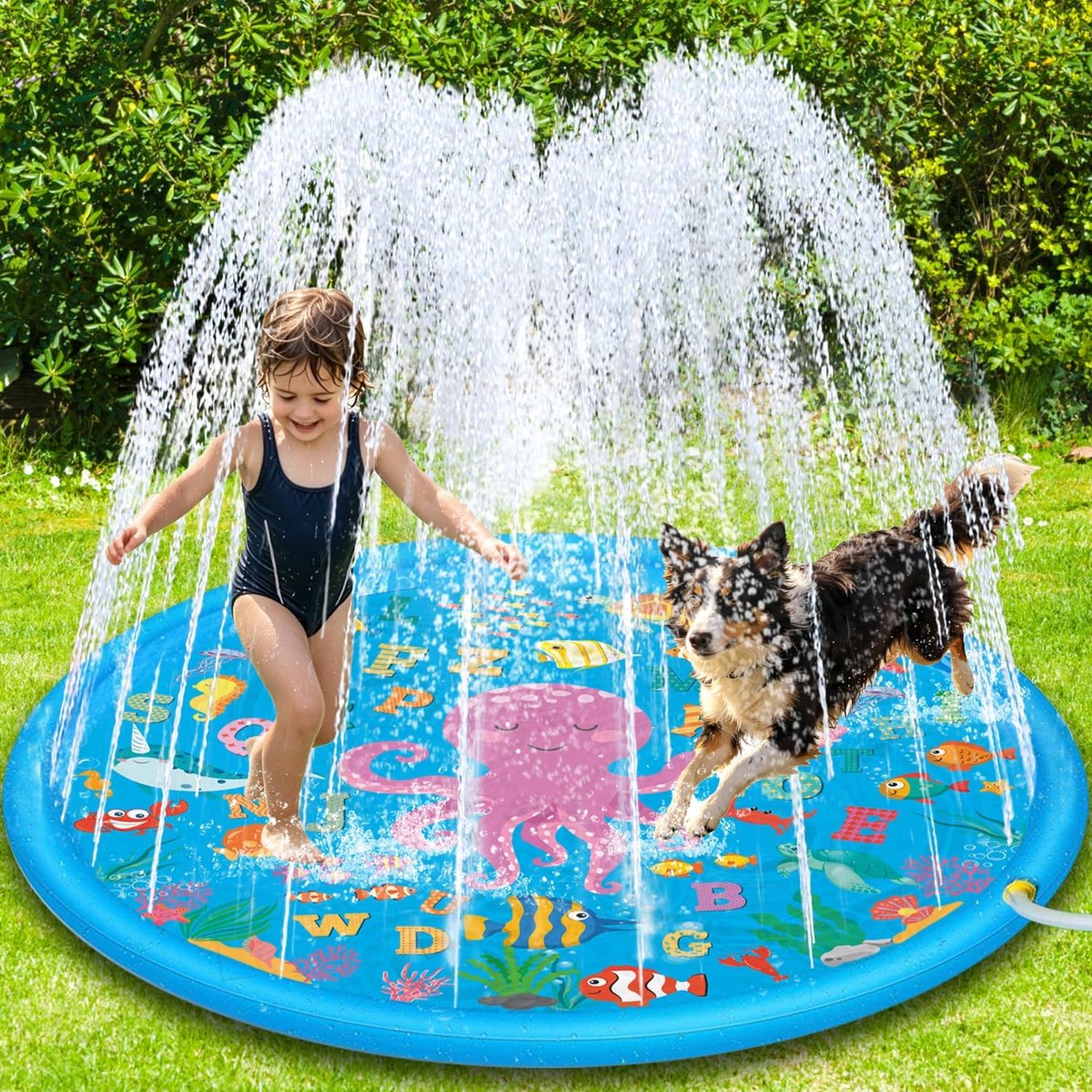 Waterstraal- en spatmat voor kinderspeelgoed