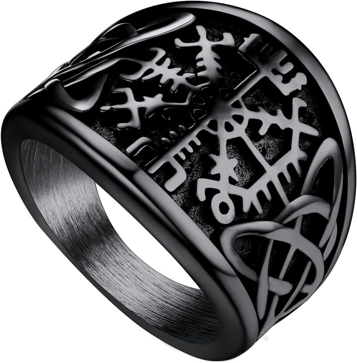 Chucky Thumb Rings, roestvrij staal grote mode band ring voor mannen vrouwen retro Viking/koepel stijl biker ringen maat 07-14