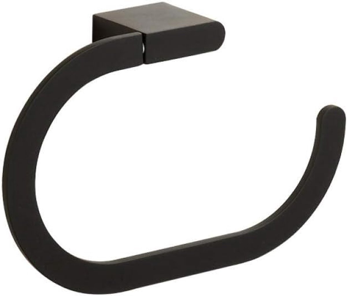 Handdoekhouder Badkamer, European Style Badkamer handdoek Rack, Zwarte Eenvoudige Rubberen Verf Handdoekring Handdoekenrek Badkamer Hardware Hanger Handdoekenrek