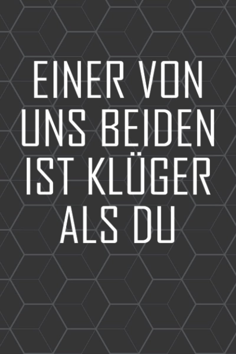 Von uns beiden ist klüger als du | lustiges Notizbuch: Kariertes Notizbuch DIN A5 120 Seiten