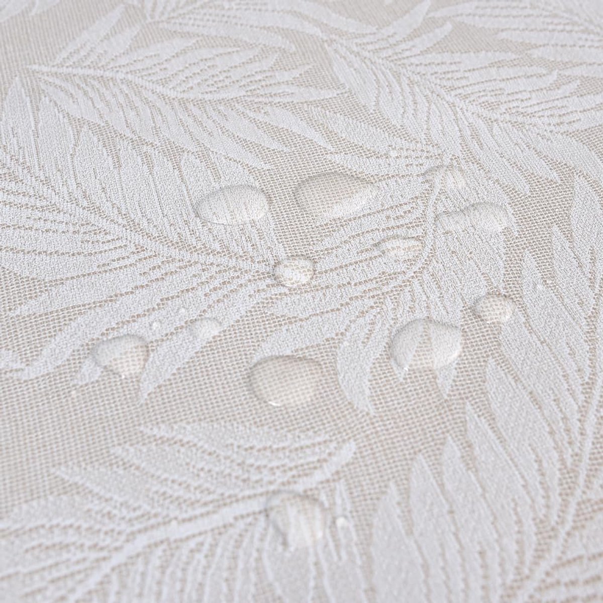 Tablecloth PVC Tablecloth Plastic 215 x 137 cm, Outdoor Tablecloth Square Table Cloth Waterproof Wipeable Tablecloth Dining Table Cover (Beige Leaves)