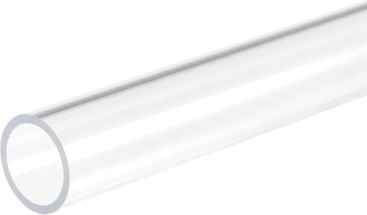 Sourcing map 2 stuks heldere stijve acrylbuis 21 mm ID x 25 mm OD x 305 mm ronde buis
