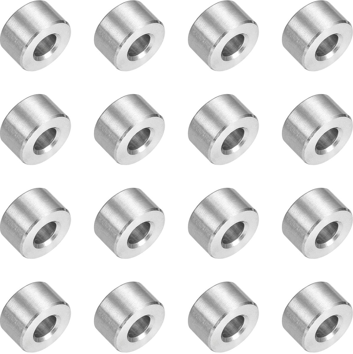 16 stuks 304 roestvrijstalen afstandshulzen, 6 mm boring x 14 mm buitendiameter x 9 mm lengte, afstandhouderbus voor M6-schroeven, bouten en stangen, zilver