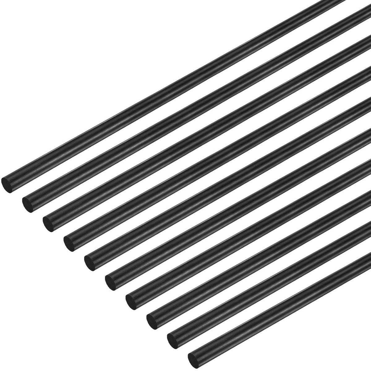Koolstofvezelstaven, 100 mm, lengte 2 mm, diameter massieve staaf mat, voor RC-vliegtuigen, knutselwerk, quadcopterarmen, buis (1,5 x 0,2 cm)