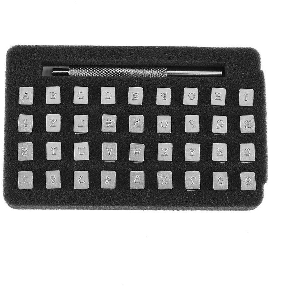 36 stuks 3 mm/6 mm letternummer stamper legeringsstaal stansgereedschap voor doe-het-zelf leren knutseldruk voor kunststof houtdruk (3 mm)