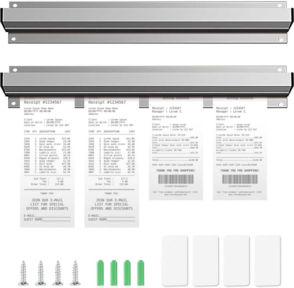 SolidKeus - Set van 2 Bonrail Etikettenhouders van Aluminium
