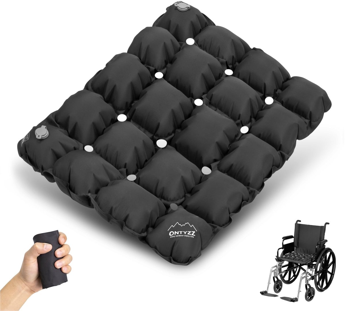 SolidKeus - Ultralichte Opblaasbare Zitkussen voor Camping