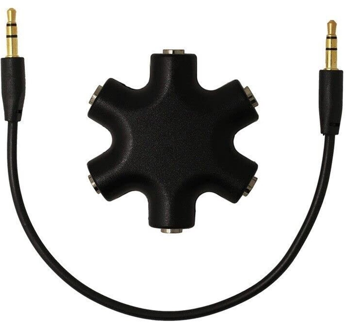 SolidKeus - 5-Weg Audio Splitter voor Hoofdtelefoons en Media