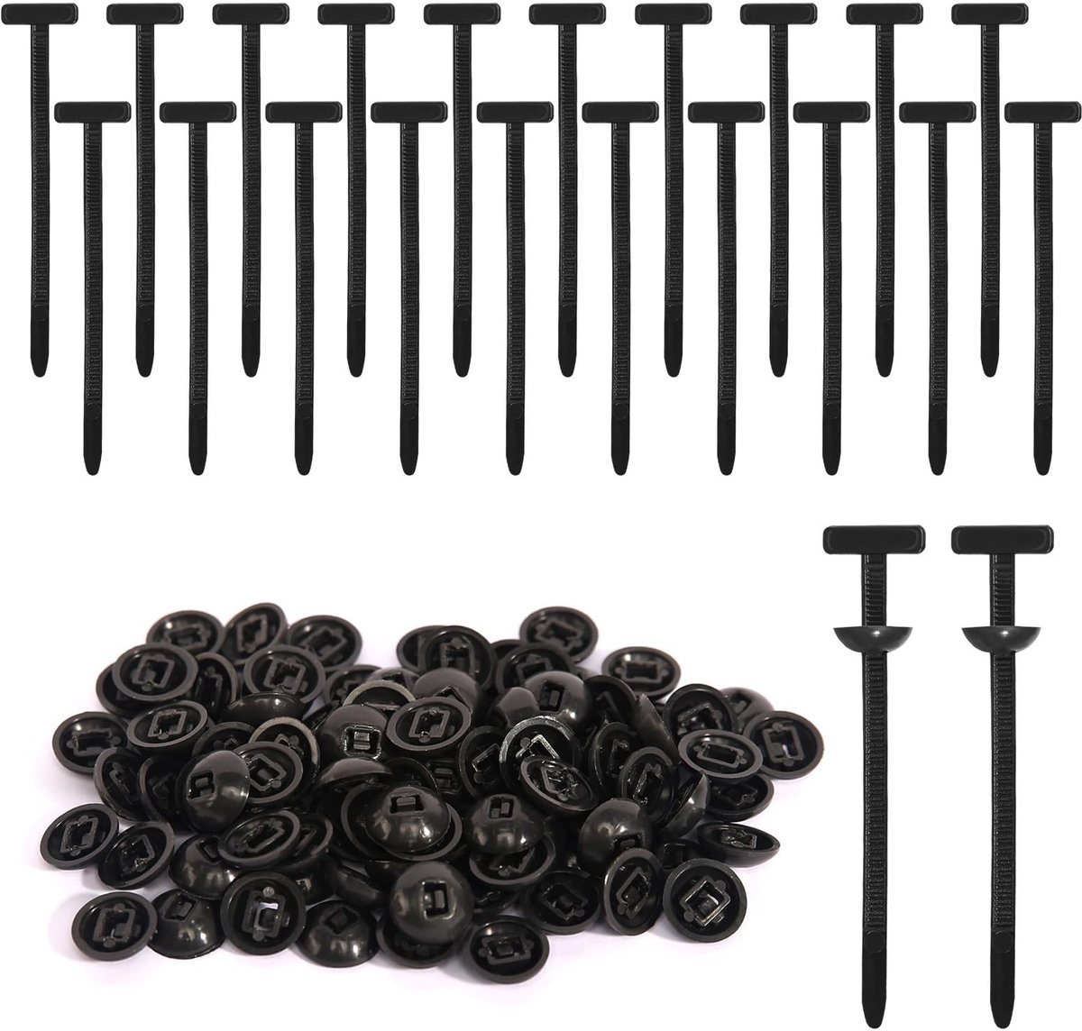 SolidKeus - 100 Stuks Nylon Universele Kabelbinders met Zelfsluitende Mechanisme