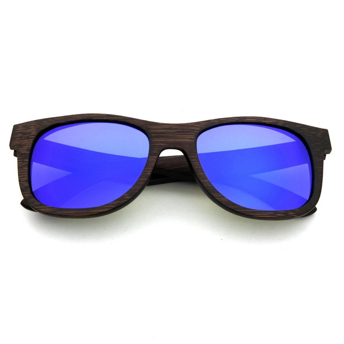 SolidKeus - Retro Gepolariseerde Zonnebril met Bamboe Houten Frame