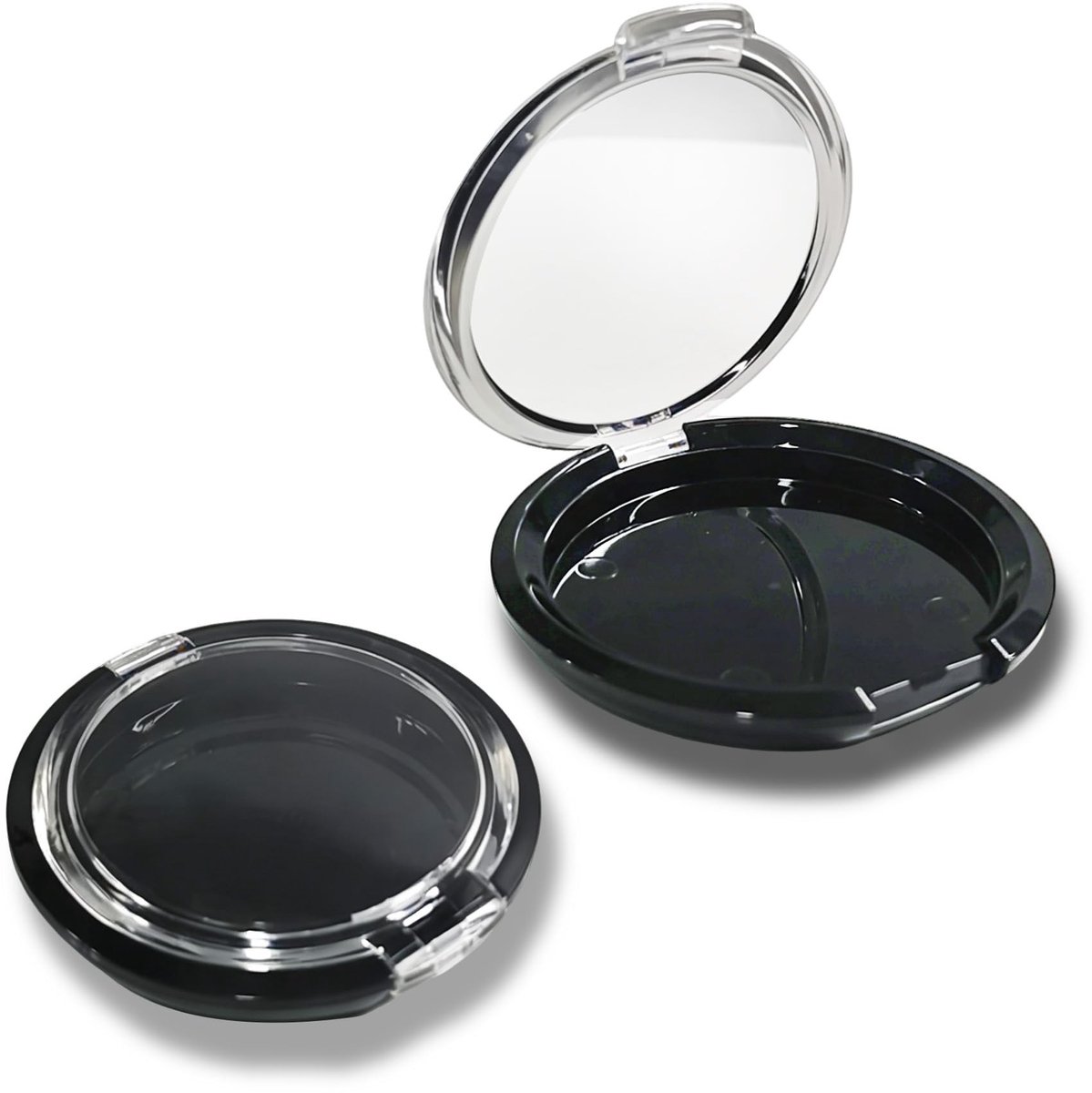 SolidKeus - Set van 9 Lege Ronde Plastic Compacte Containers voor Cosmetica