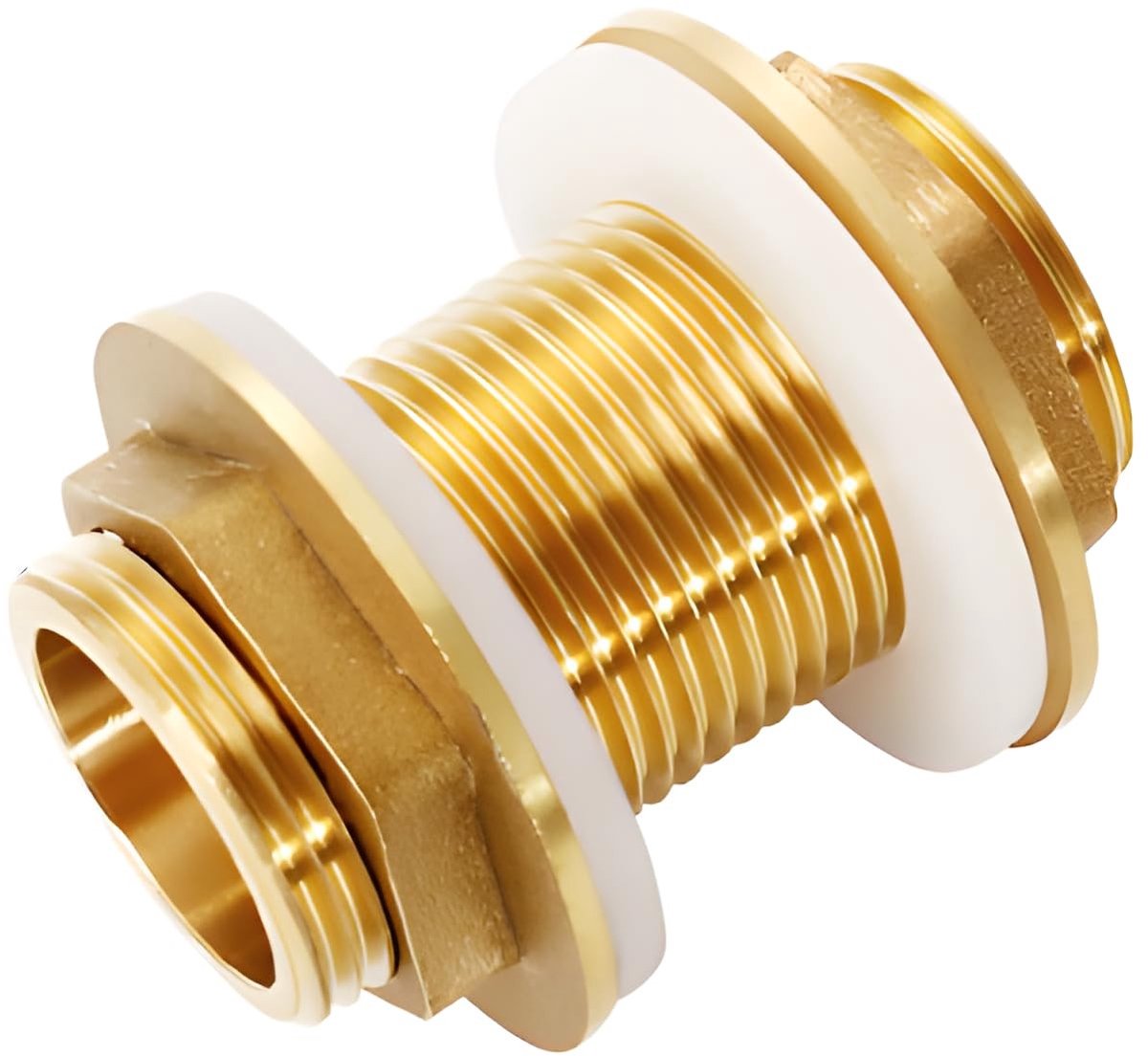 SolidKeus - Messing Bulkhead Verbinding G3/4 Inch met Siliconen Seals