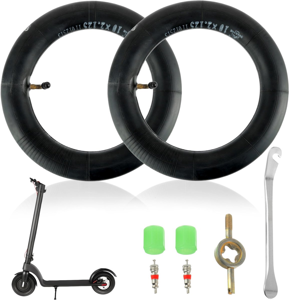 SolidKeus - Set van 2 Vervangingsbanden voor Elektrische Scooter 10 x 2.125