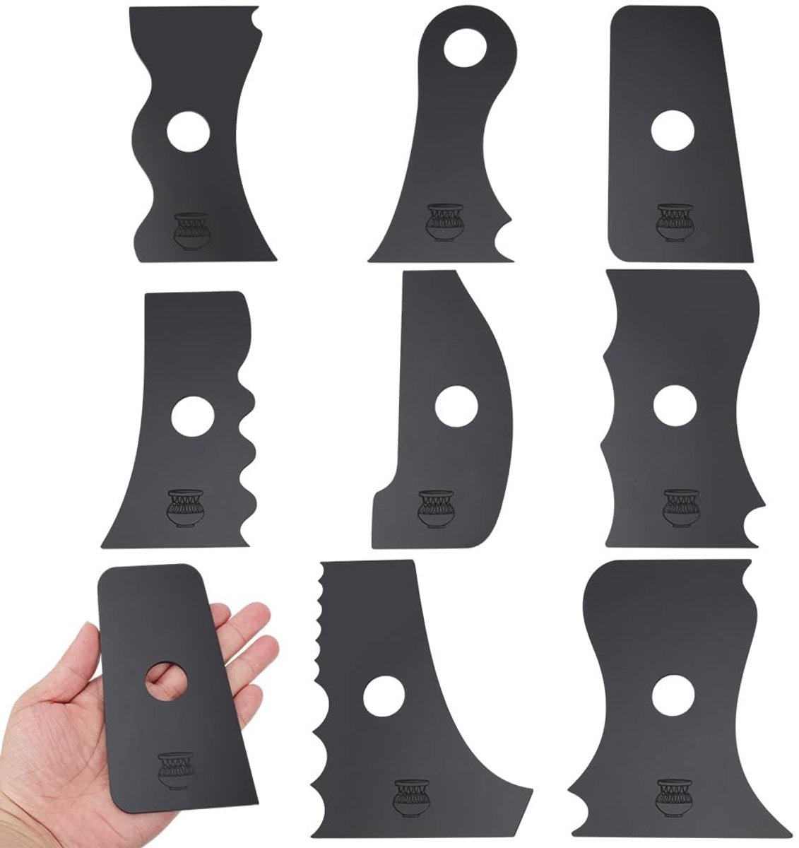 SolidKeus - Set van 8 Aardewerk Vormgereedschap voor Creatieve Klussen