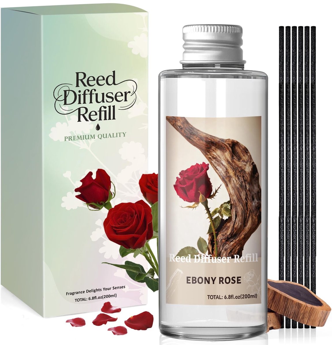SolidKeus - Navulling met Geurstokjes Oud Rose 200ml