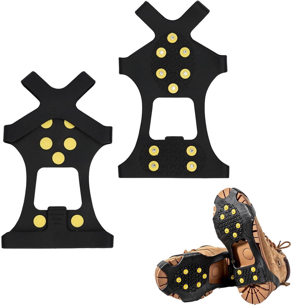 SolidKeus - Antislip Schoenspikes voor Winteractiviteiten, Set van 10