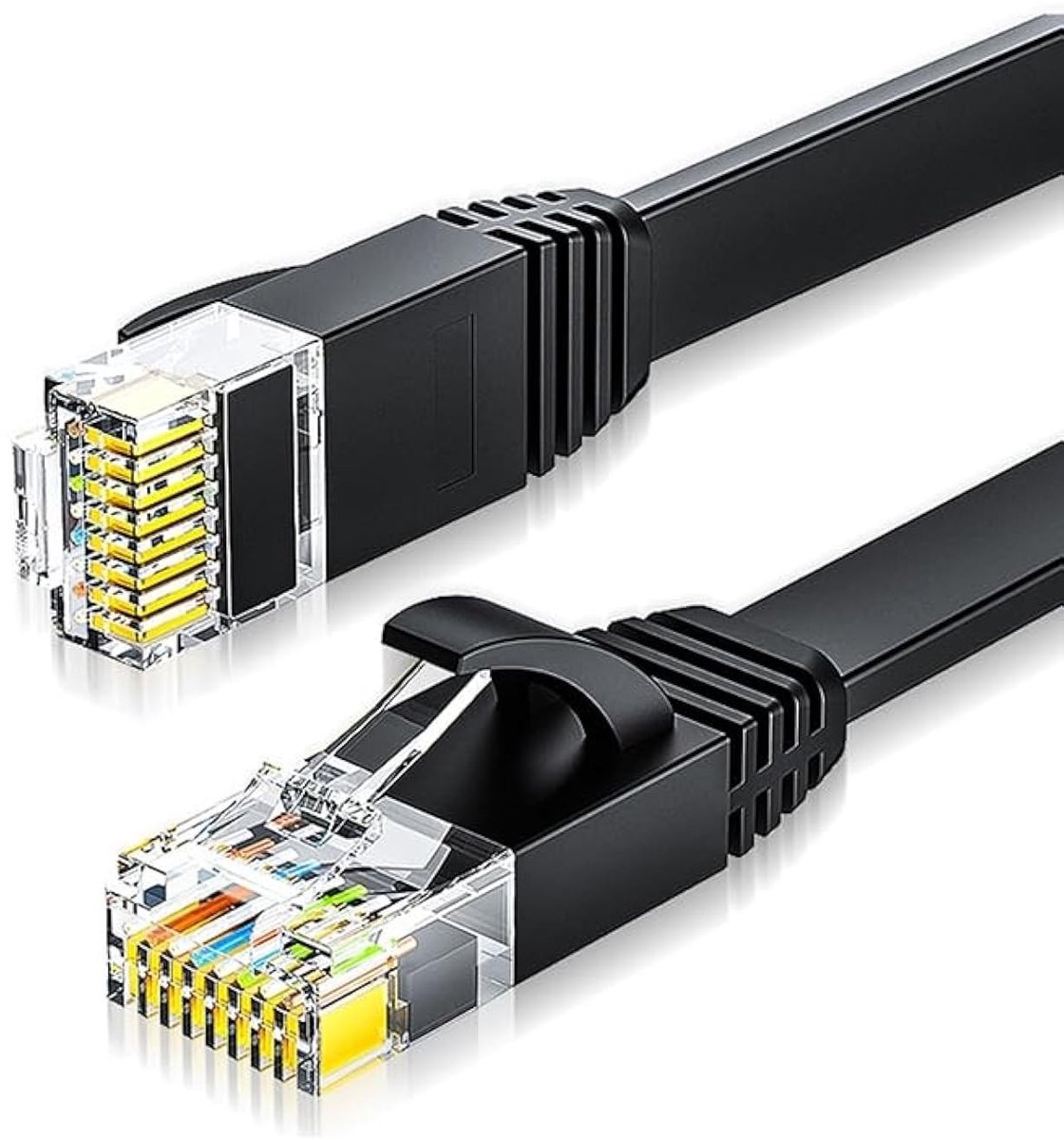 SolidKeus - Ultra Slim Flat Cat6 RJ45 Ethernet Kabel voor Netwerk