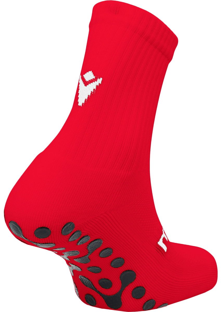 Macron Gripfit Gripsokken - Rood / Wit | Maat: 43/46