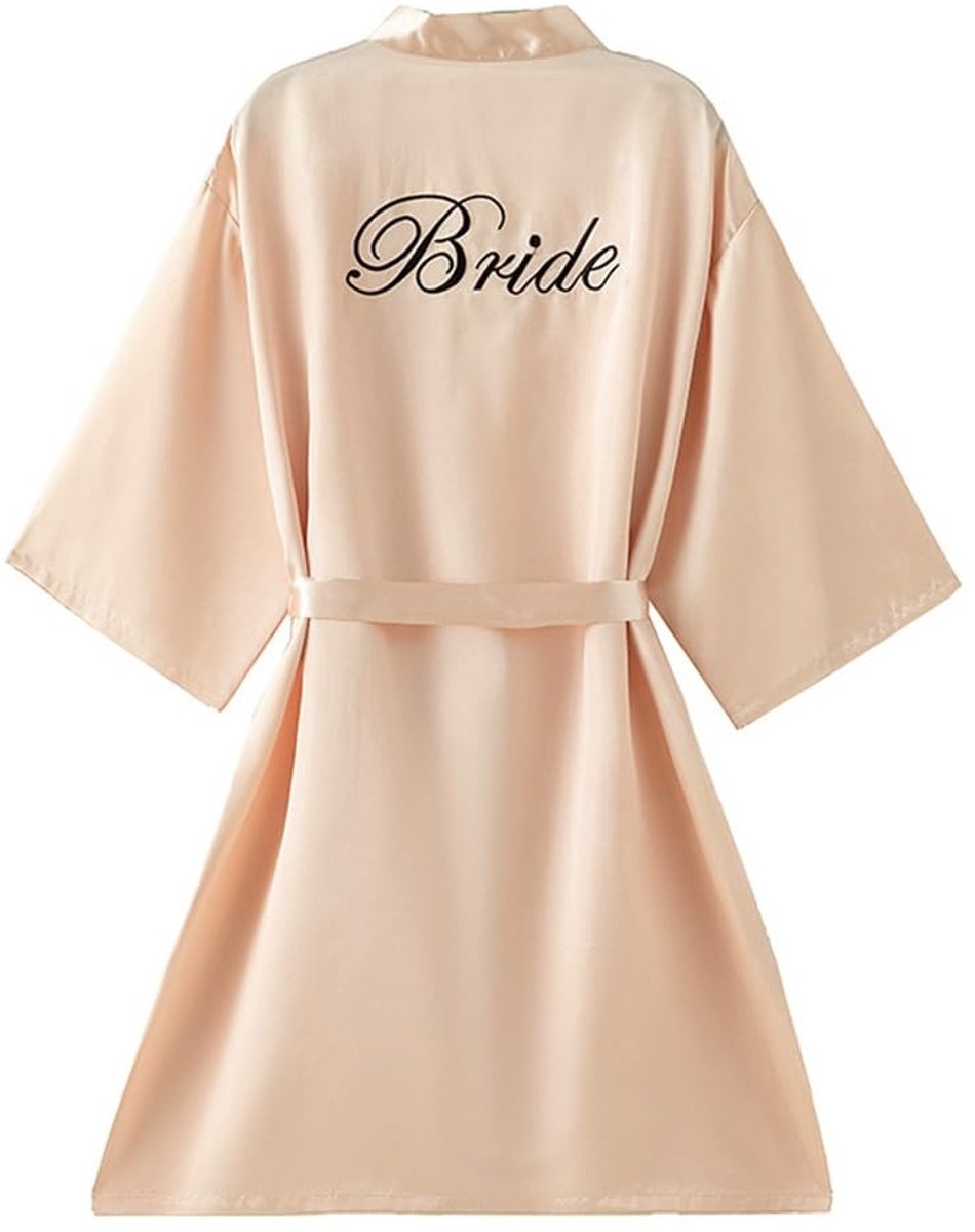 SolidKeus - Elegante Satijnen Dressing Gown voor Bruiden