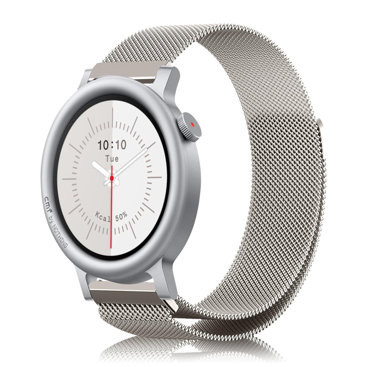 SolidKeus - 22mm Milanese Metaal Horlogeband met Magnetische Sluiting