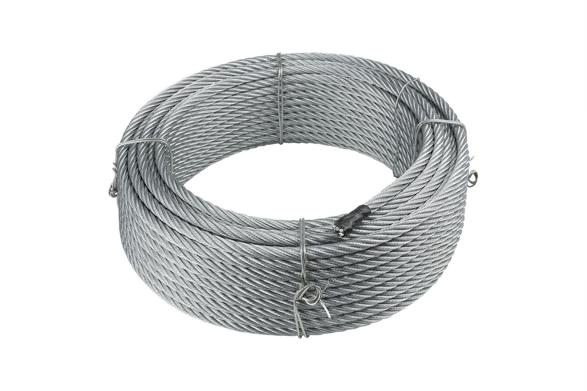 Staalkabel verzinkt 6mm | Bundel 25 meter
