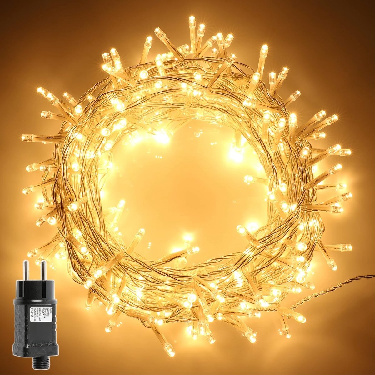 Lichtketting - Transparant - 10 m - Waterdichte LED-slinger met 200 Leds - Voor Binnen en Buiten