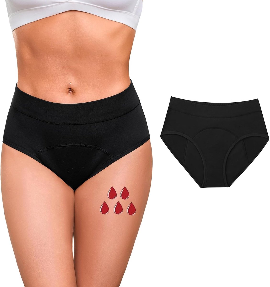 Panties Heavy Flow 50ML Women Absorbent Leak Proof Panty Period Pants Menstrual Underwear Briefs Hipster S-3XL