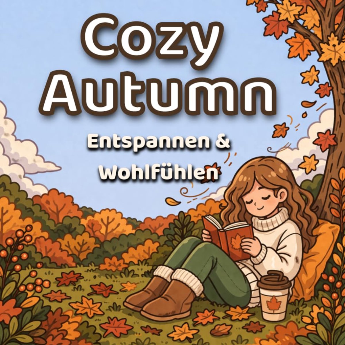 Escape: Herbst Malbuch für Erwachsene: Entspannende und niedliche Ausmalbilder mit gemütlichen Herbstszenen, warmen Momenten und ruhiger Atmosphäre