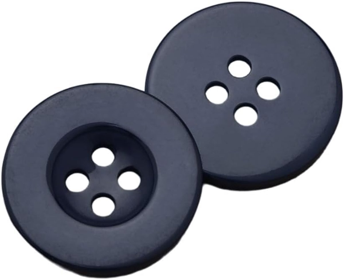 Knopen Ronde Knopen Harsknopen 4 Gat Knopen Naaiknopen Shirt Knopen Mantelknopen Sierknopen voor Jurken Naaien DIY Ambachten Scrapbooking Decoreren, Marineblauw, 11,5 mm