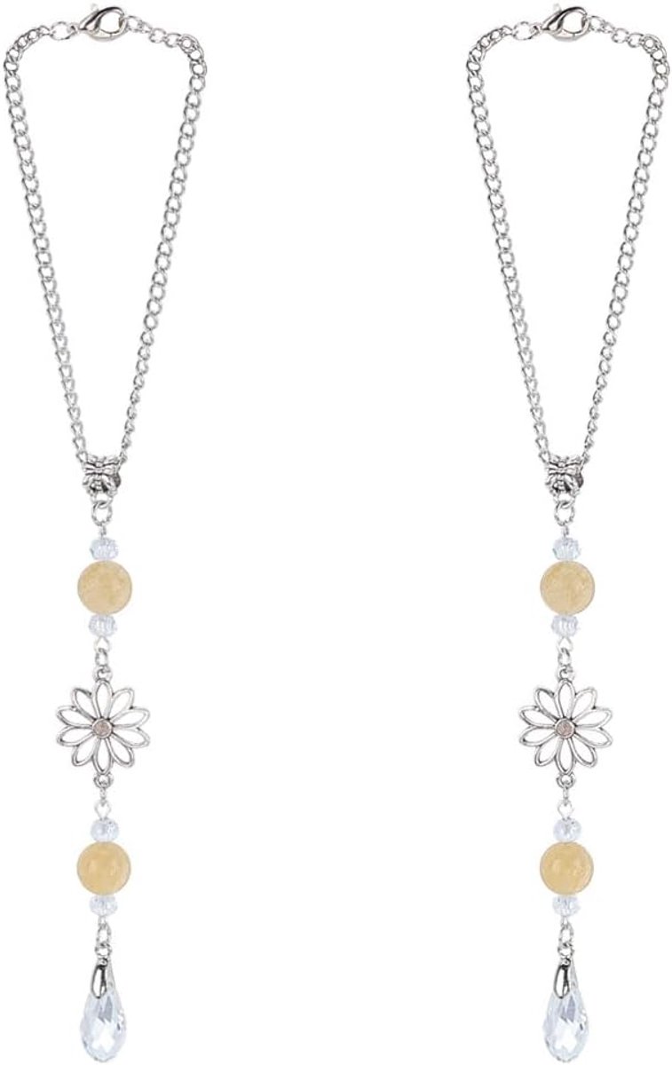 Hangende Decoratie Traanvorm Glas Auto Charm Hanger Boheemse Achteruitkijkspiegel Accessoires