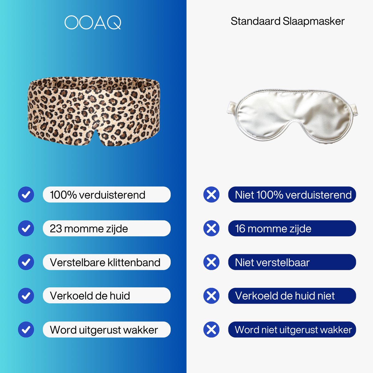Premium Zijden Slaapmasker - 100% Verduisterend - 23 momme Moerbei Zijde - Silk Sleep Mask - Oogmasker - Anti Rimpel - Panterprint — afbeelding 7