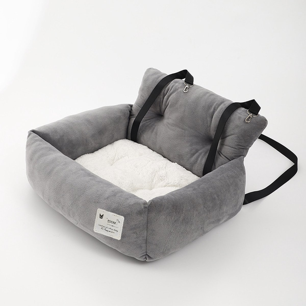 COVREO Autostoel voor dieren 53x42x29 cm, fleece, handvat, antislip