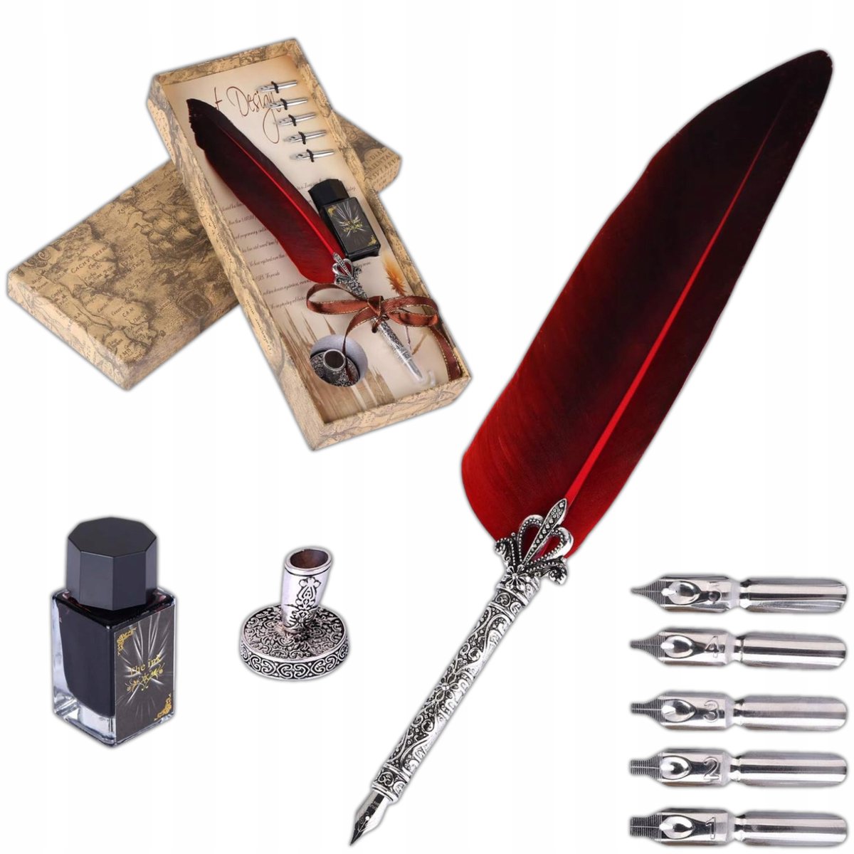 Retro kalligrafiepennenset - Vintage Stijl met Inkt