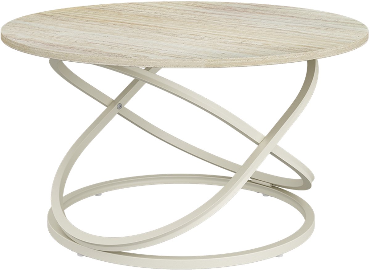 Vicco Salontafel Calgary, Travertijn/Kasjmier, 79.5 x 79.5 cm