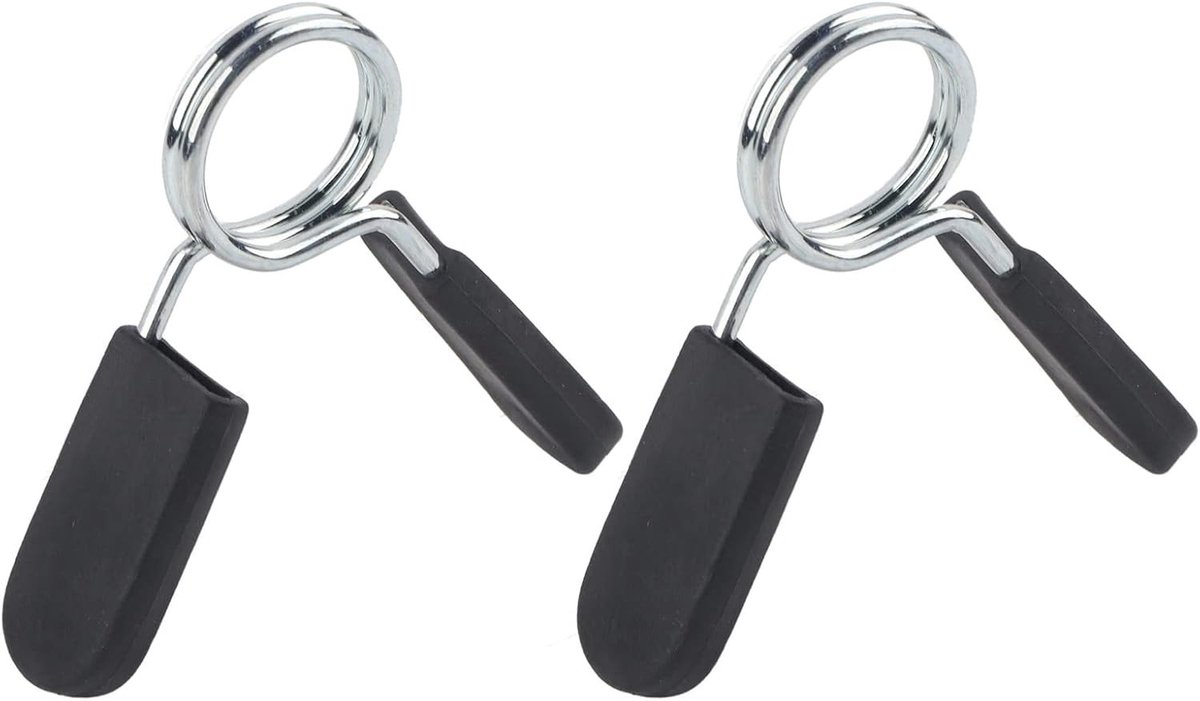 Dumbbell Fasteners 2 Stuks - Veilige Spring Lock Clips voor Barbell en Dumbbell, 25mm Diameter, Ideaal voor Krachttraining en Fitness