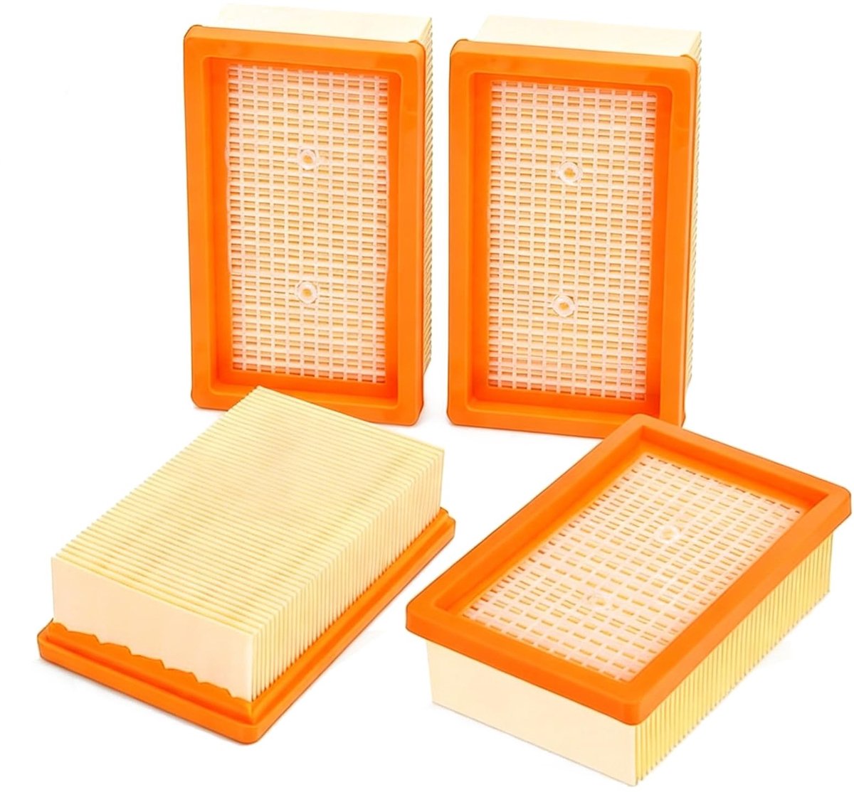 Omgoods - 4 Vervangingsfilters voor Kärcher Stofzuiger