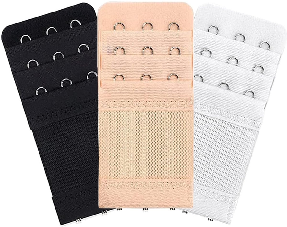 Omgoods - 3-Pack Elastische BH Verlengers met 3 Haken