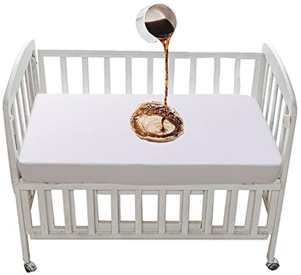 Omgoods - Waterdichte Matrasbeschermer voor Kinderbed 85 x 50 cm