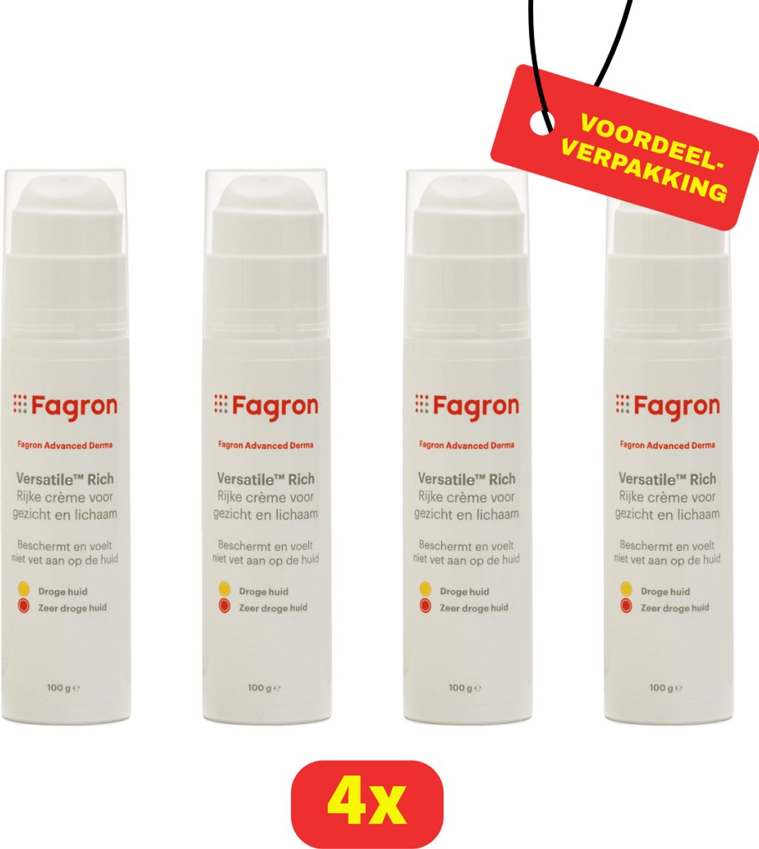 Fagron Versatile Rich - 4 x 100g - Voordeelverpakking