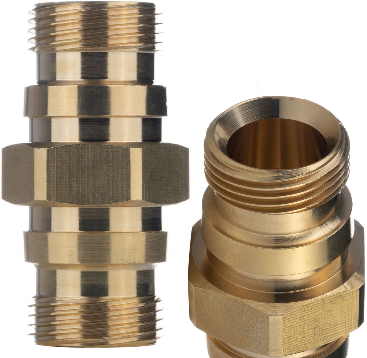 Rosfix Adapter Vervanging TR22M–TR22M - Messing Rechte Koppeling - TR22 Buitendraad - Geschikt voor Kärcher