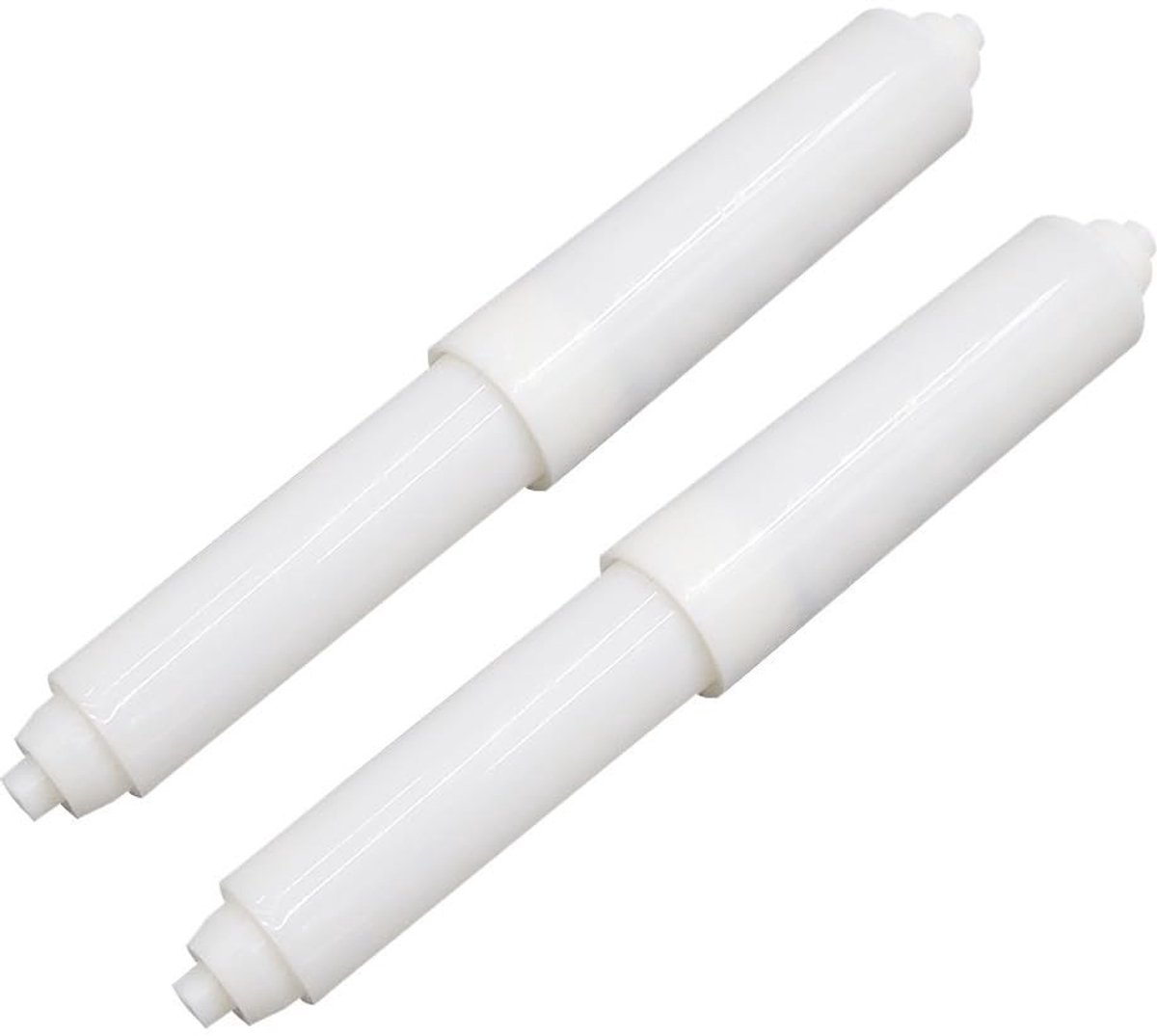 Omgoods - 2 Stuks Plastic Toiletpapierhouders met Veer Mechanisme